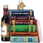 Glass Christmas Book Club Ornament