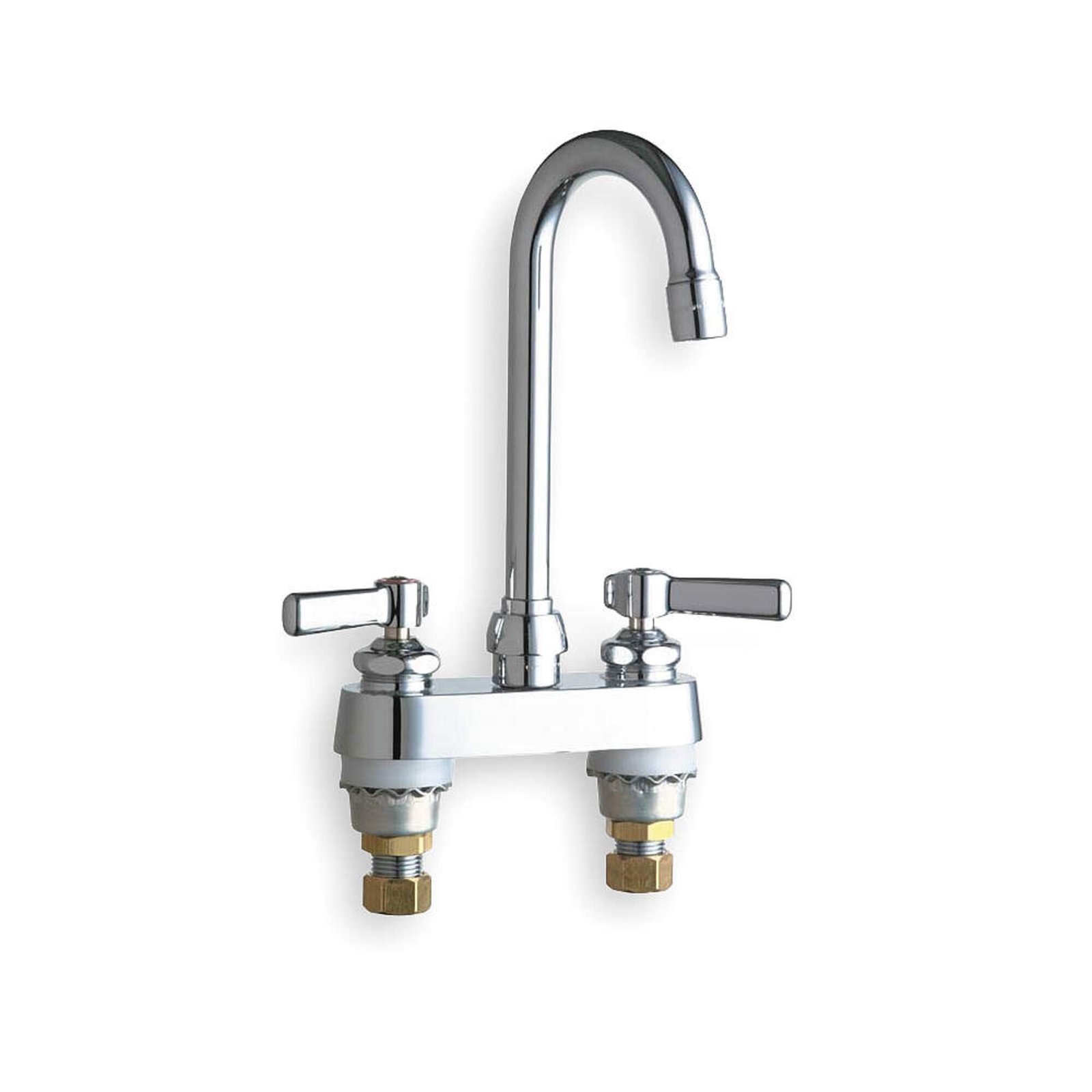 51uKanzVawL.jpg Chicago Faucets Gooseneck Sink Faucet - Image 1