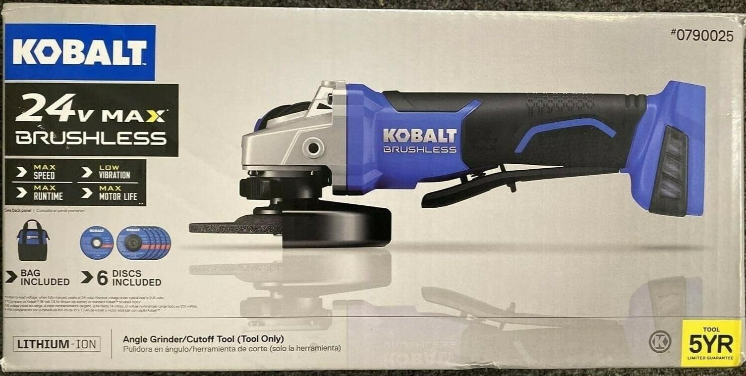 61EHQu2B6lL.jpg Kobalt Cordless Angle Grinder - Image 1