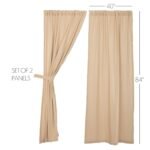 Vintage Burlap Farmhouse Curtains Set - Image 2