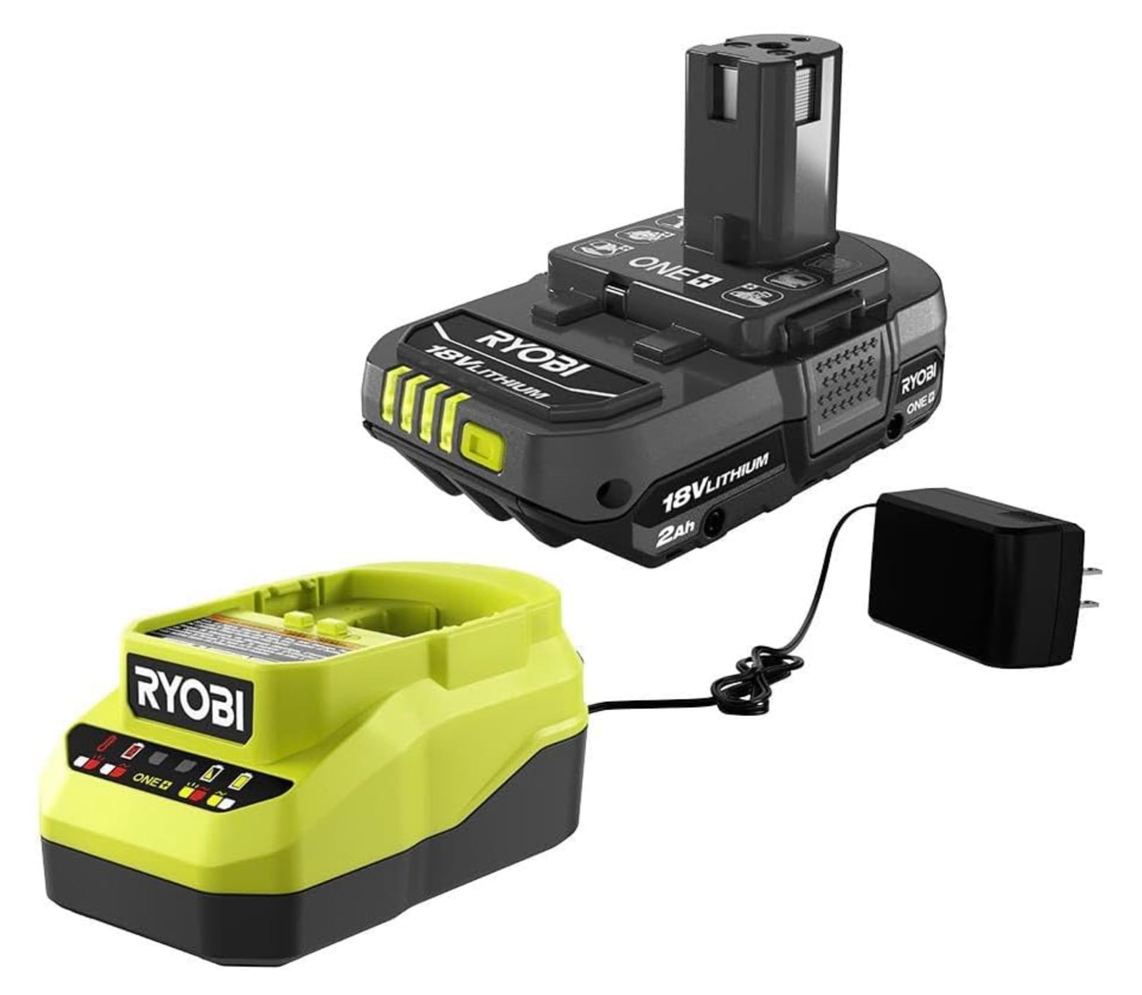 61fWlKQoDgL.jpg Ryobi One+ 18V Battery Kit - Image 1