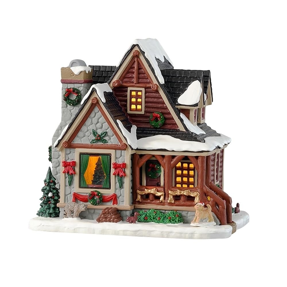 61ia3PgXaHL.jpg Lemax Festive Cabin - Image 1