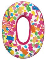 iscream Initial Candy Collage Pillow