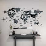 Wooden World Map Wall Art - Image 4