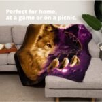 Wolf Dreamcatcher Fleece Blanket - Image 4