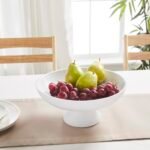 VHC Ribbed White Fruit Bowl - Image 2