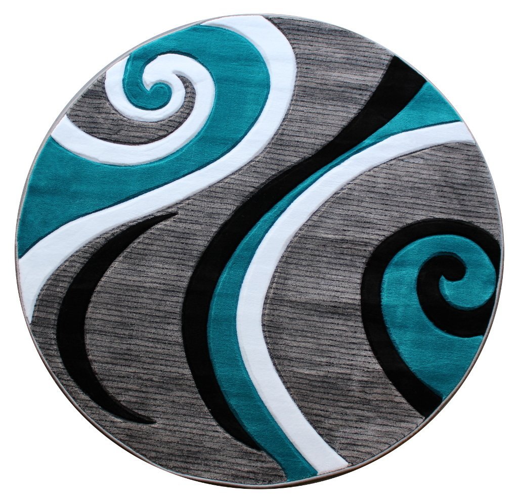 71VL6pPNSL.jpg Masada Rugs Sophia Contemporary Round Rug - Image 1