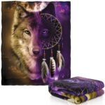 Wolf Dreamcatcher Fleece Blanket - Image 7