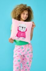 iscream French Bulldog Chenille Pillow - Image 4