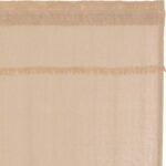 VHC Brands Farmhouse Burlap Shower Curtain - Image 6