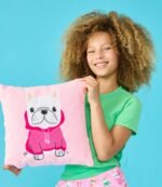 iscream French Bulldog Chenille Pillow - Image 2