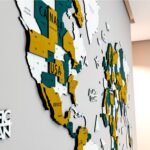 Wooden World Map Wall Art