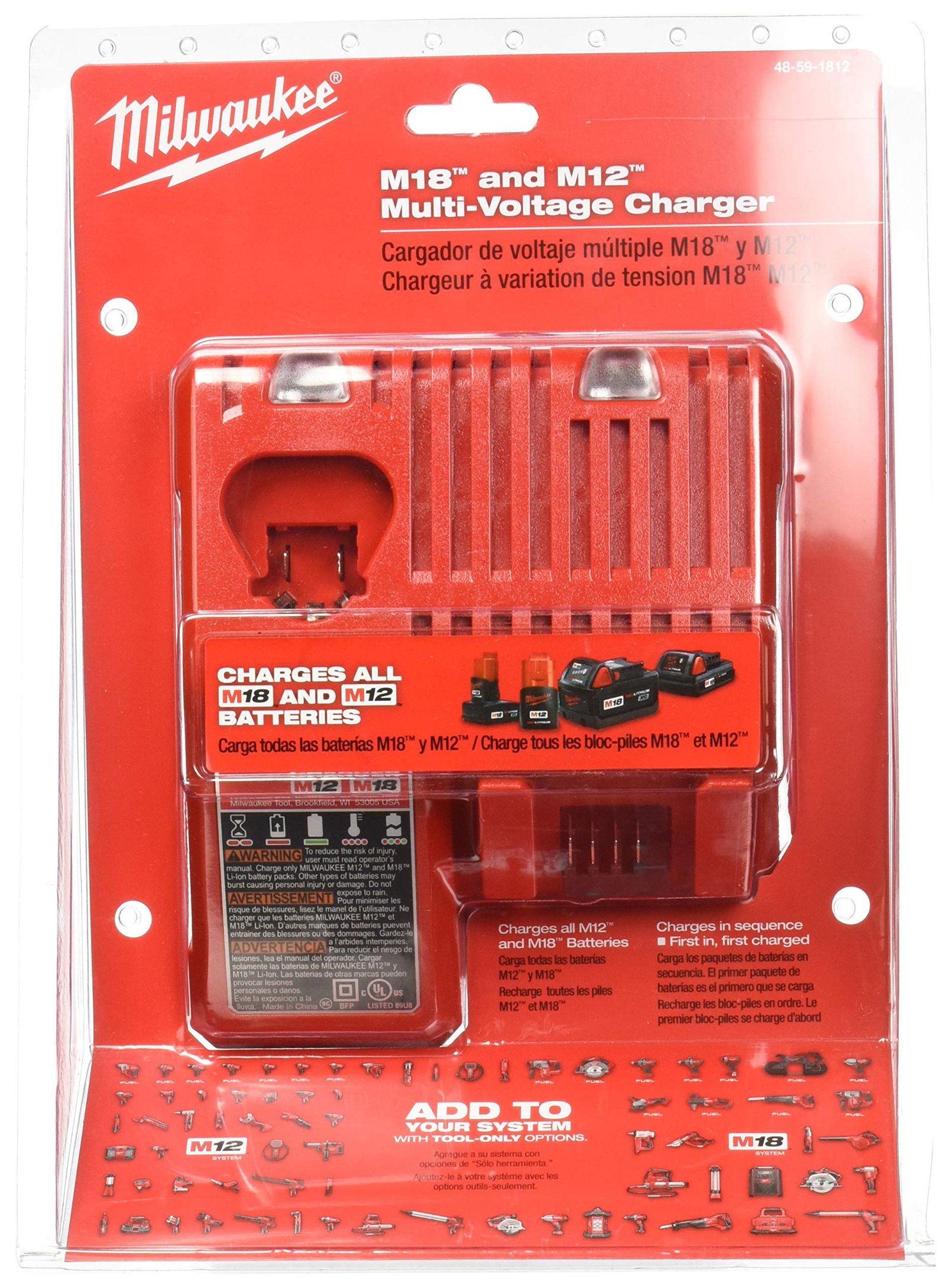 81NpBsEe5xL.jpg Milwaukee Multi Voltage Battery Charger - Image 1