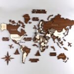 Wooden World Map Decor - Image 2