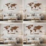 Wooden World Map Decor - Image 5