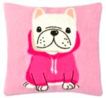 iscream French Bulldog Chenille Pillow