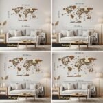 Wooden World Map Decor - Image 4